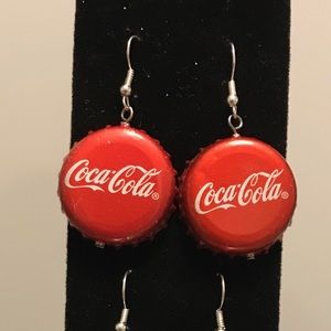 Coke bottle cap earrings!